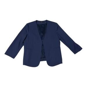 Theory Navy Blue Blazer - 3/4 Sleeve Open Front - Size 6 - Like New